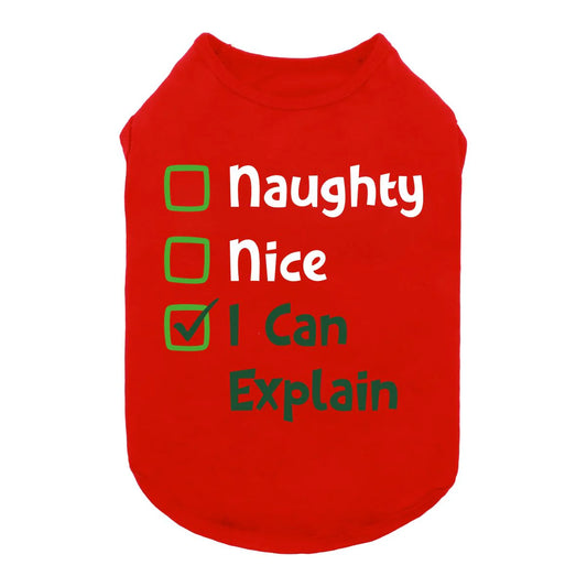 Naughty or Nice Christmas Dog Shirt