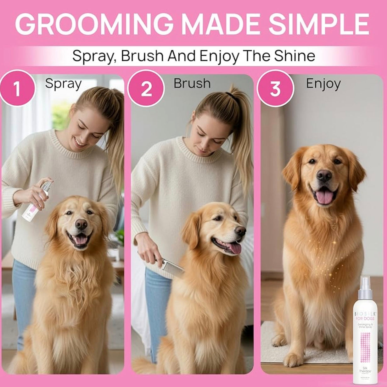 Spray desenredante y protector de brillo