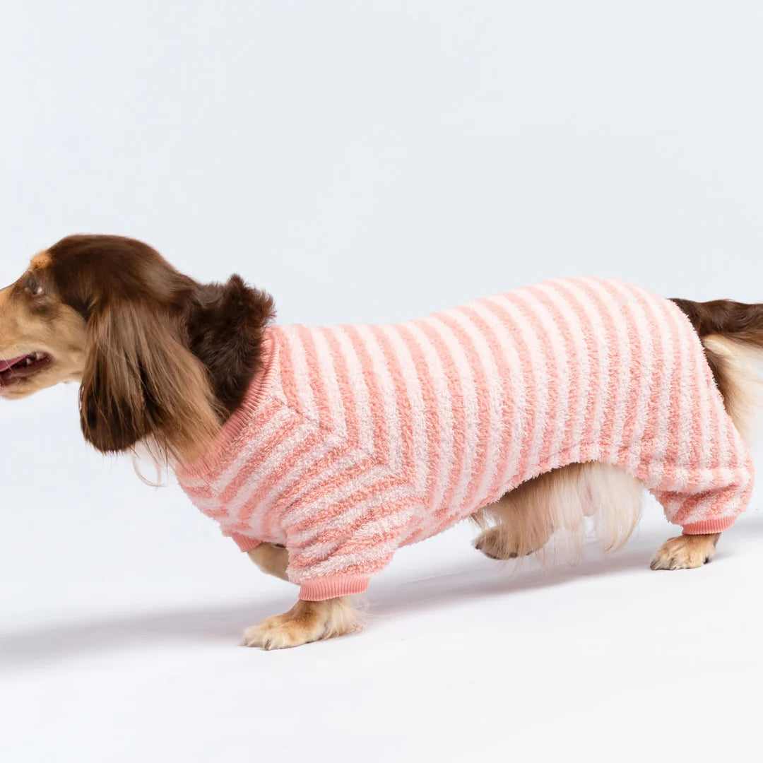 FLEECE STRIPED DOG PAJAMAS