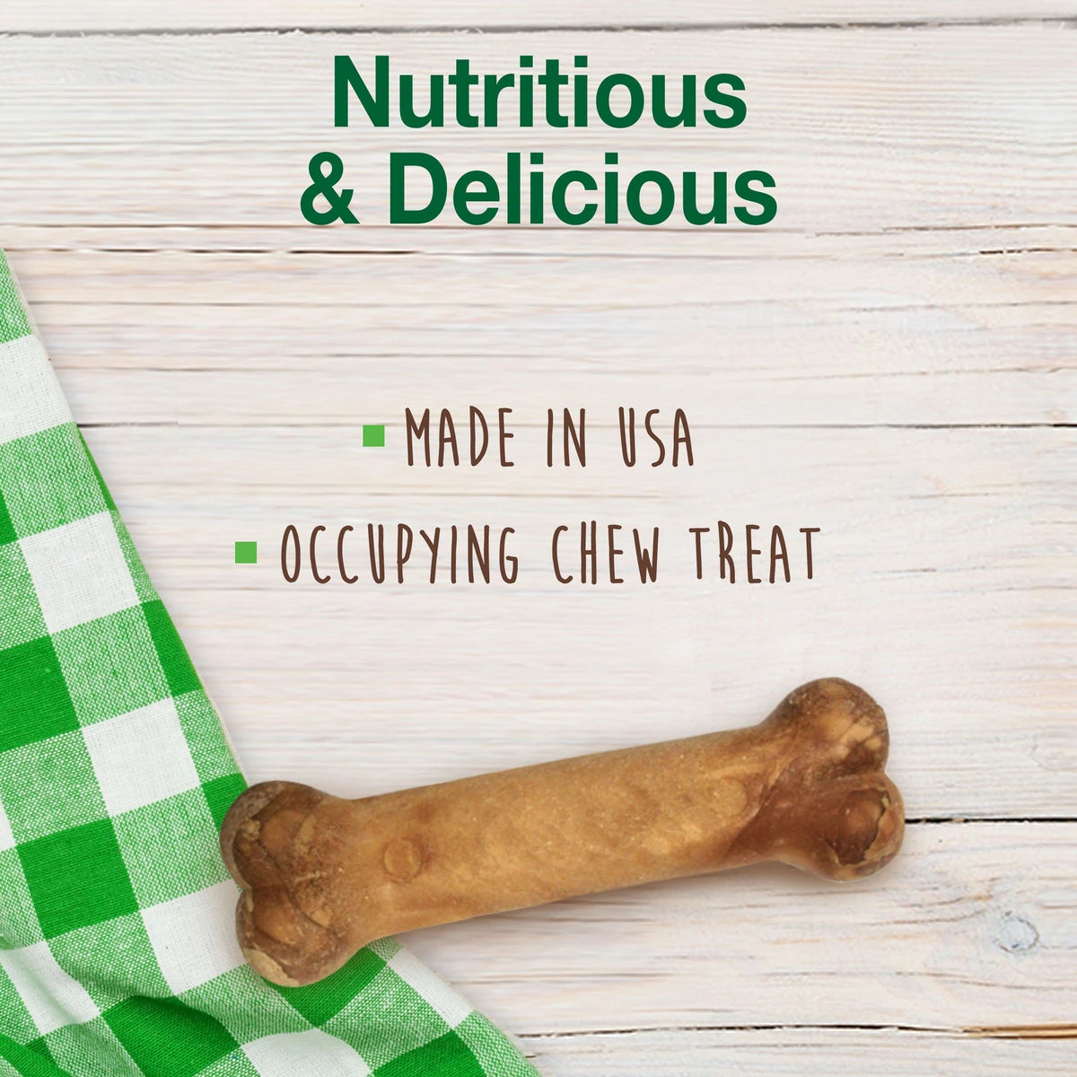 Nylabone Healthy Edibles All-Natural Long Lasting Roast Beef Dog Chew Treats, Mediano, 2 unidades