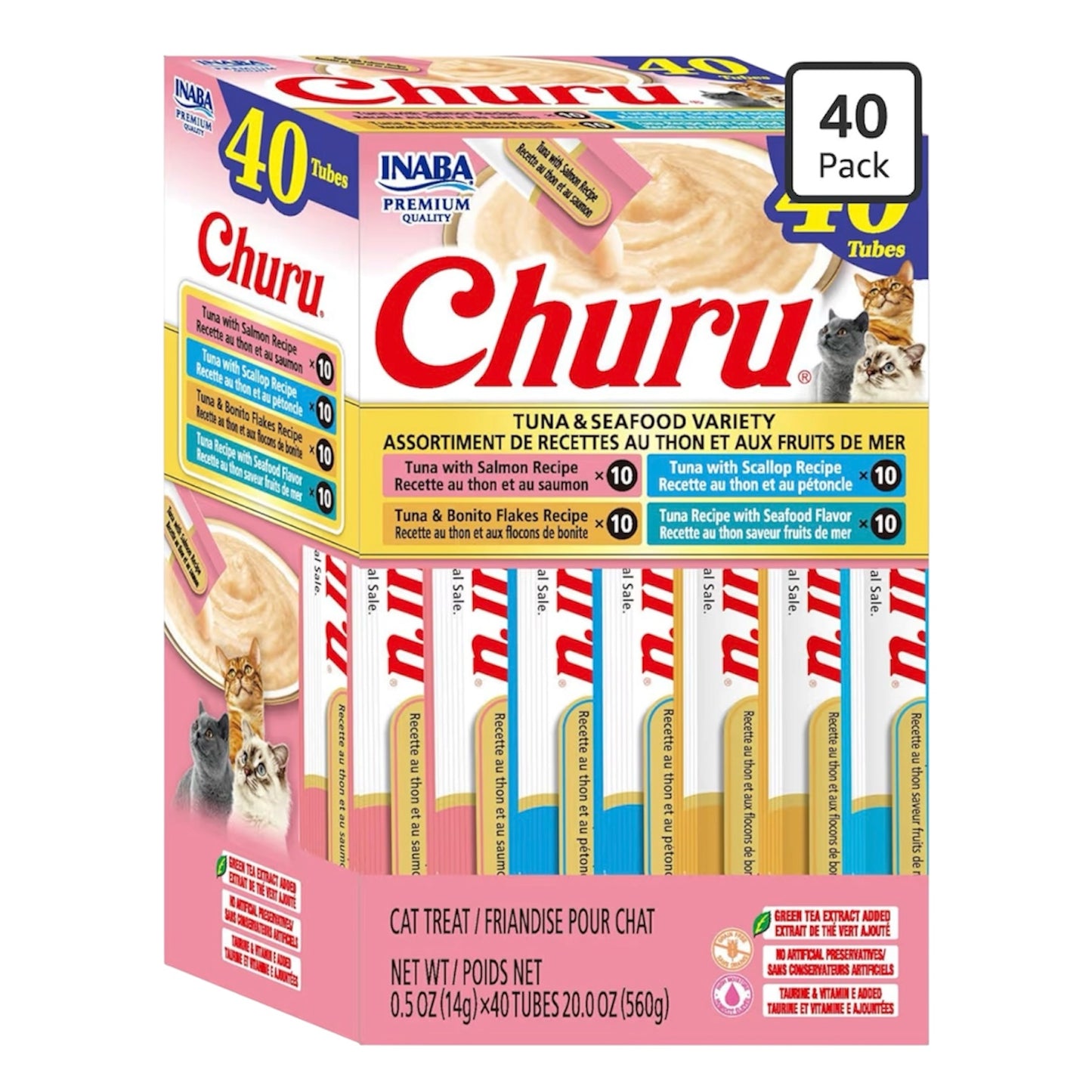 Golosinas para gatos Churu, paquete 40
