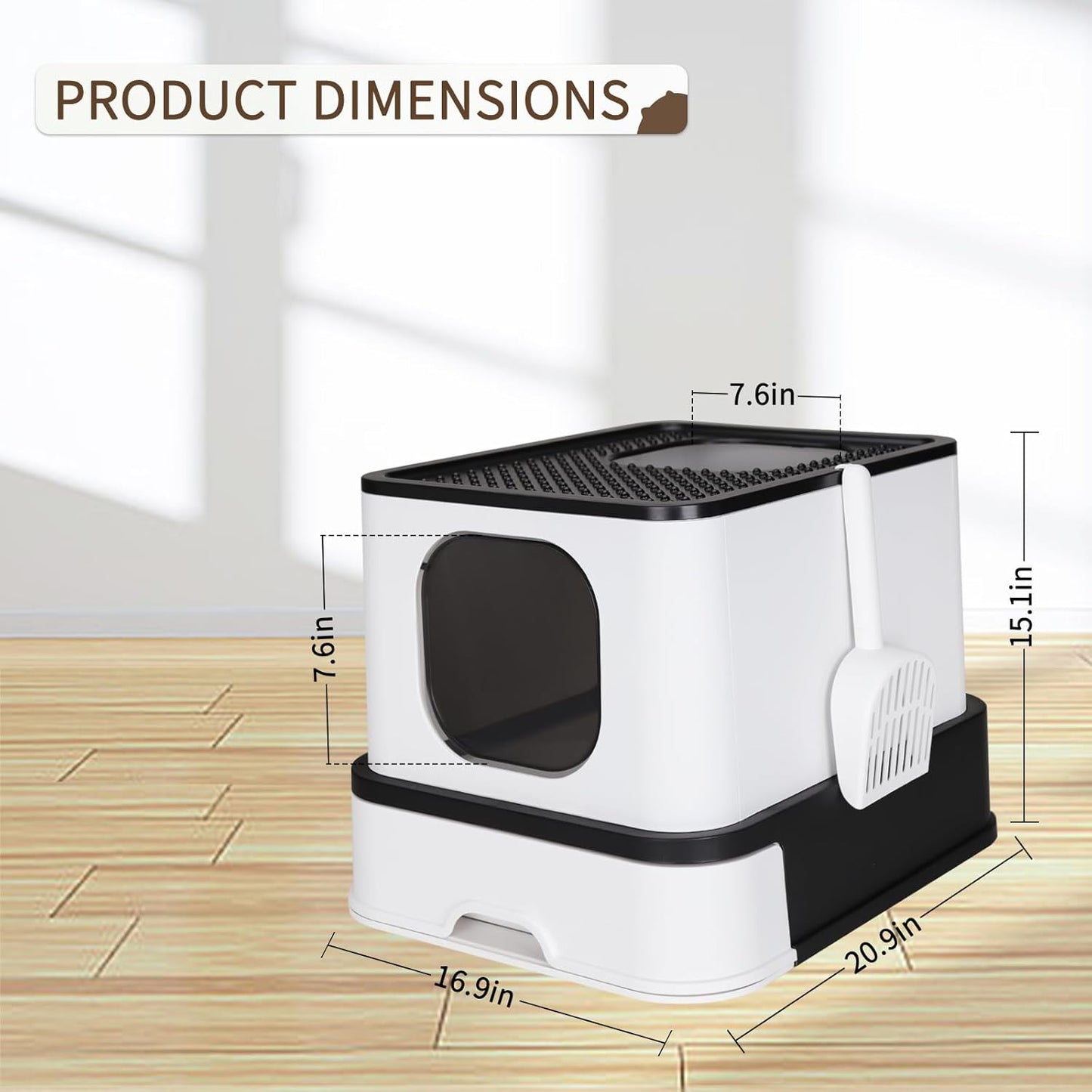 Caja de Acero Inoxidable para Gatos: Diseño Cerrado con Paredes Altas
