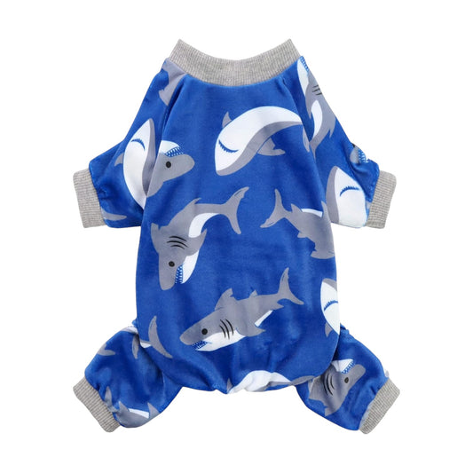 Pijama para perro con diseño de tiburón