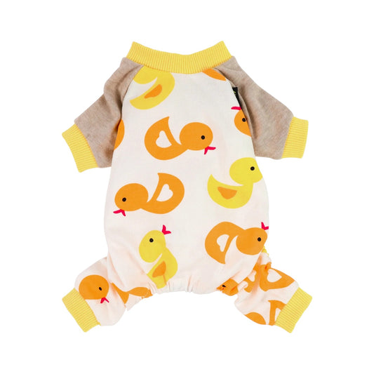 Funny Duck Print Dog Pajamas