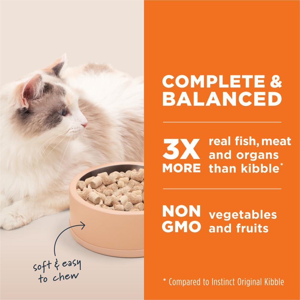 Instinct Raw Meals Alimento liofilizado para gatos Pollock, bolsa de 9 onzas