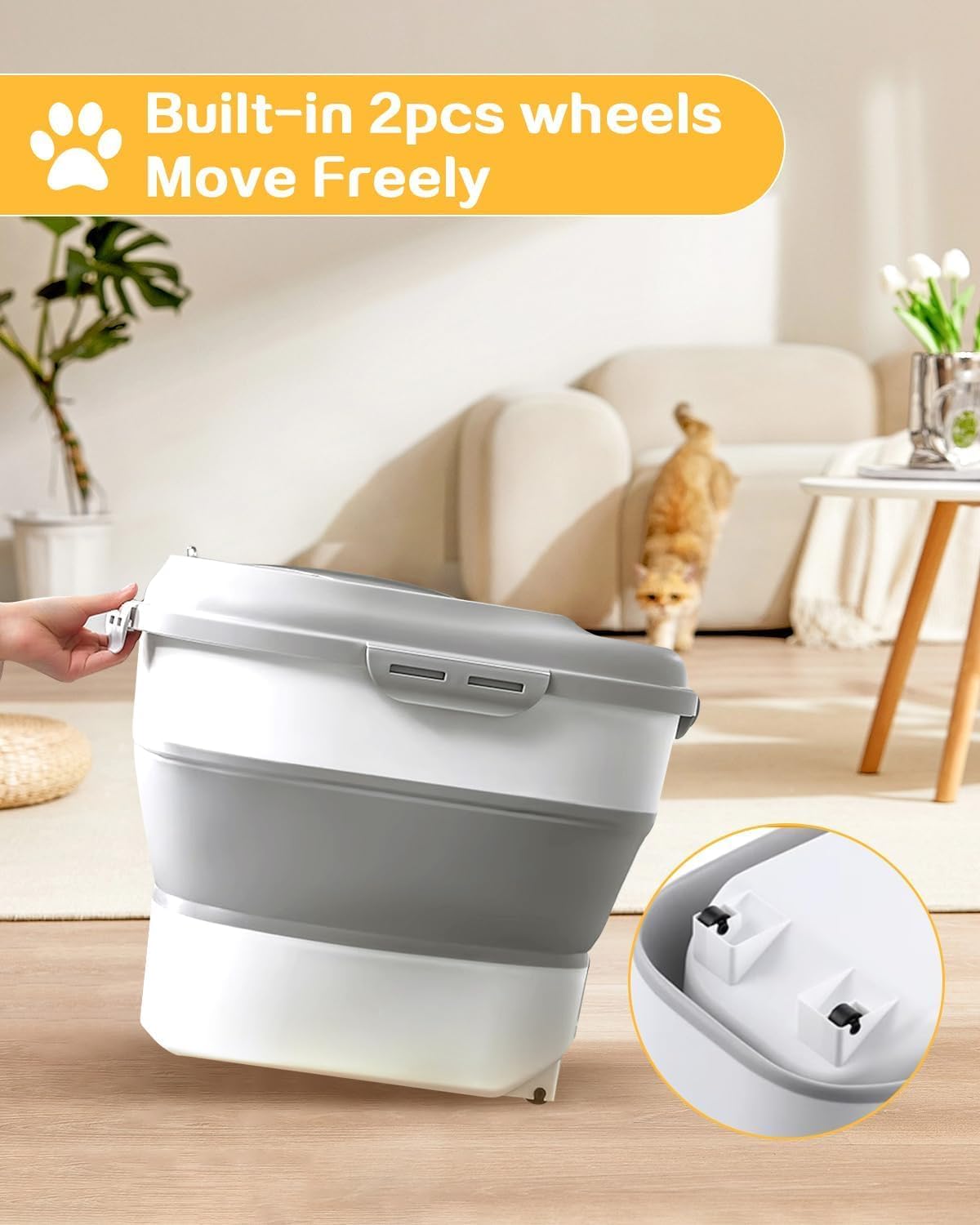 Contenedor de almacenamiento de comida para perro o gato