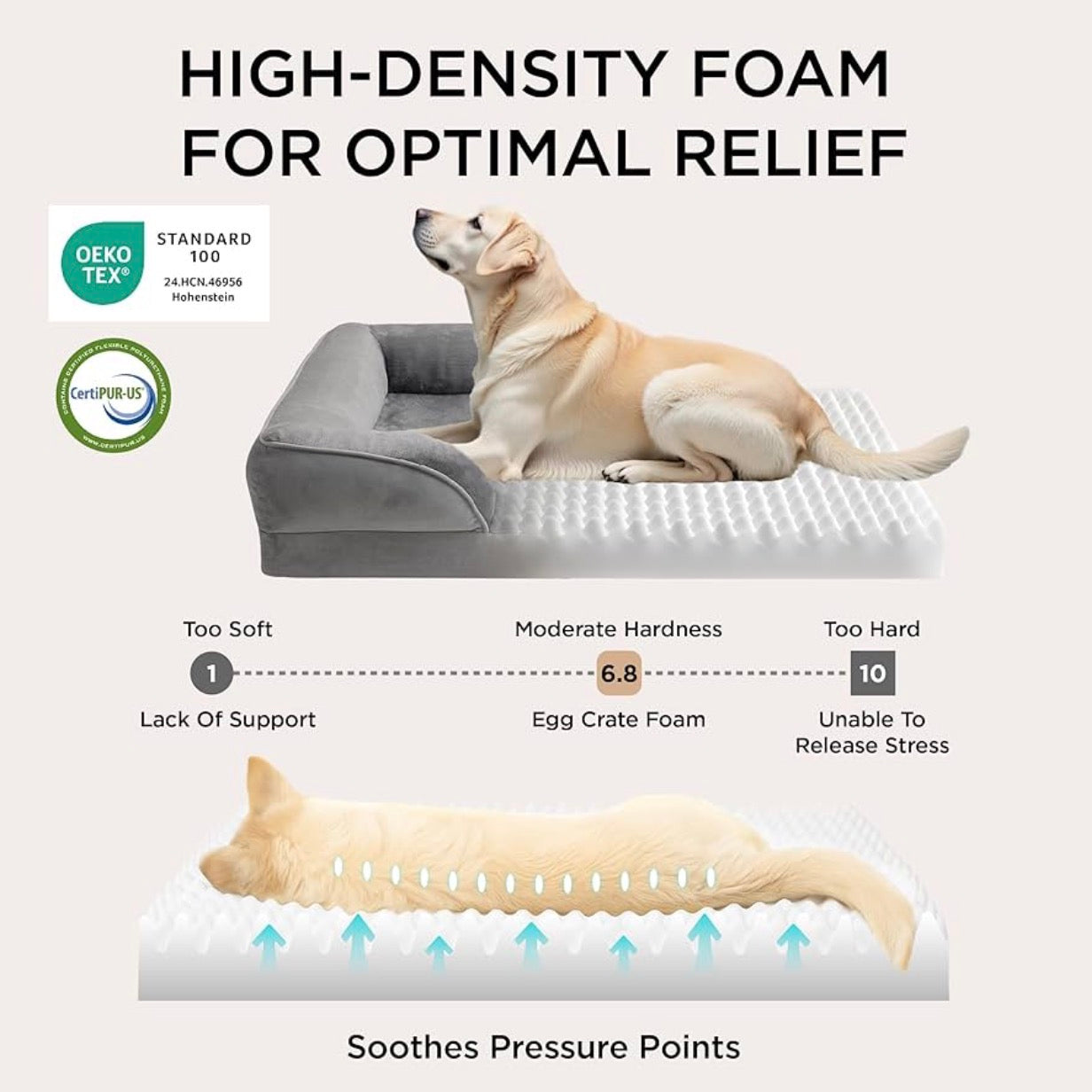 Cama ortopédica mediana para perros