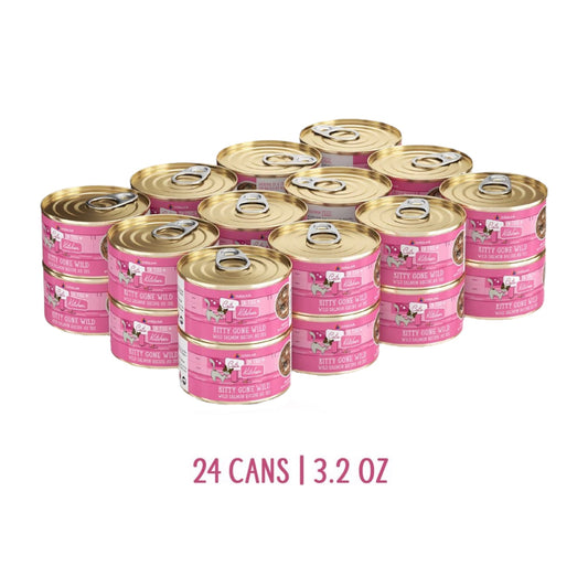 Weruva Cats in the Kitchen Kitty Gone Wild Salmon Au Jus Grain-Free Wet Cat Food, 3.2-oz, 24 unidades