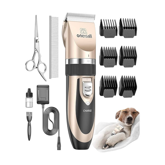 ONEISALL - Cortadora para pelo eléctrico silencioso para perros y gatos