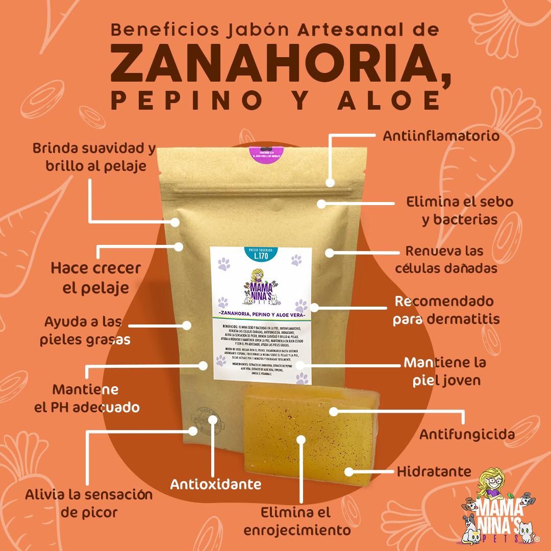 Jabon artesanal mamaninas Zanahoria pepino aloe