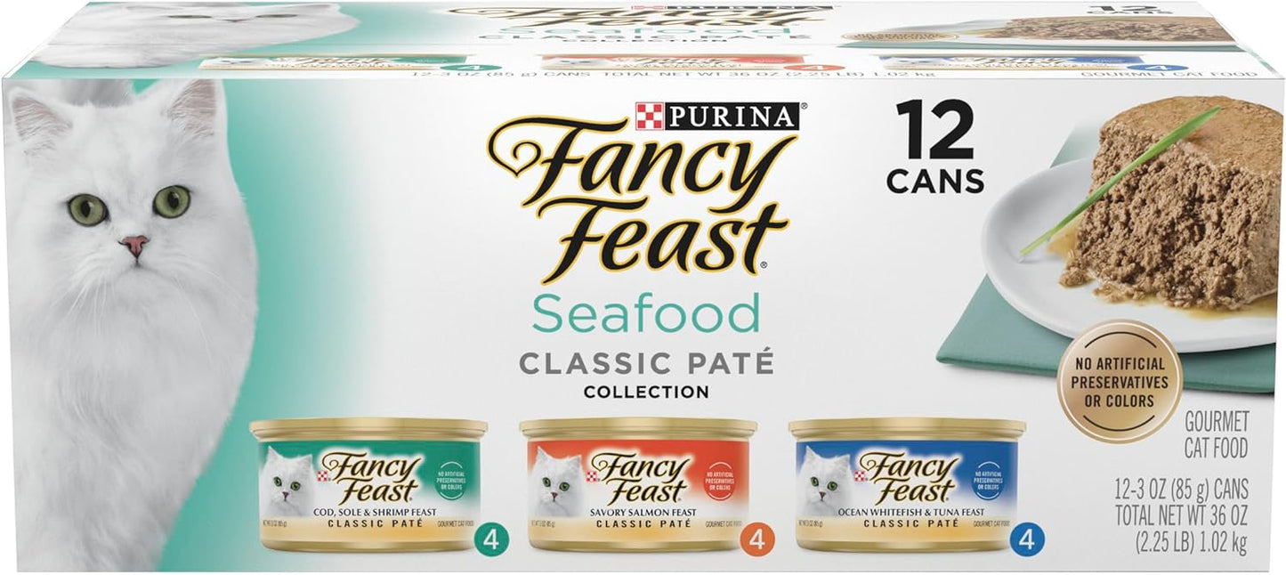 Purina Fancy Feast Seafood Classic Paté - 3 onzas