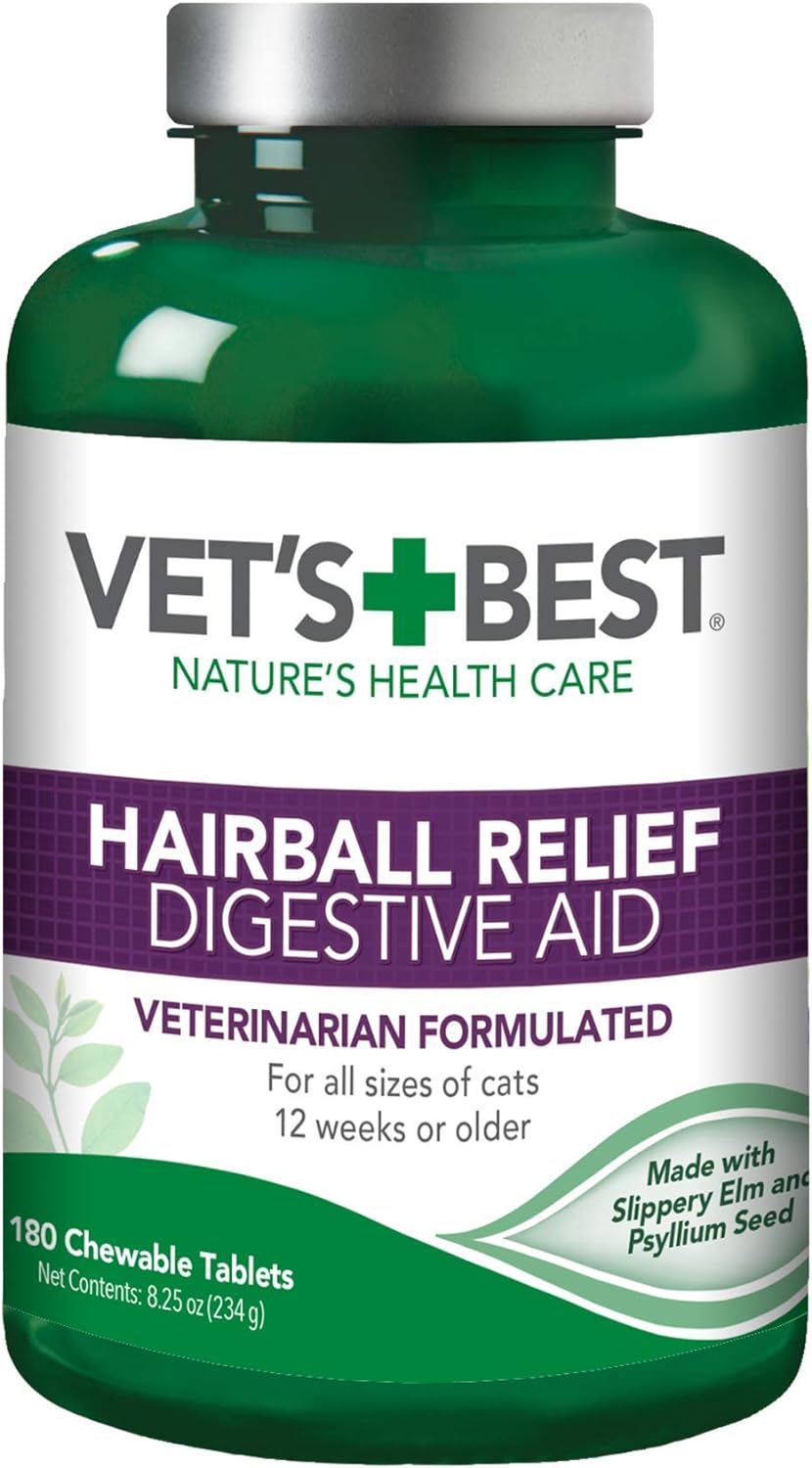 Vet’s Best, Hairball relief -digestivo para alivio de bolas de pelo de gato