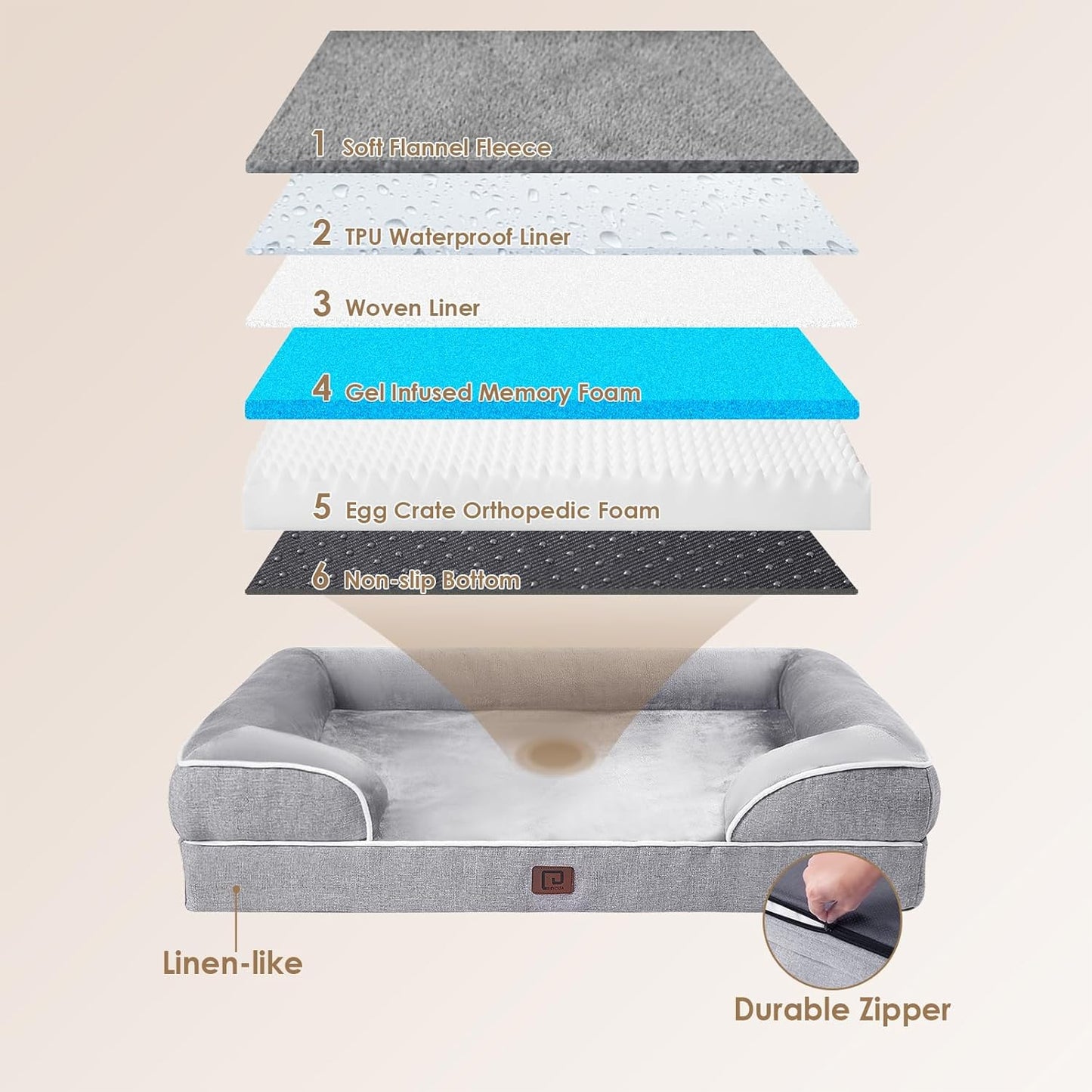 Cama ortopédica para perro grande