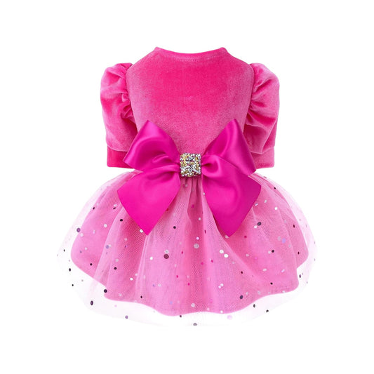 Fitwarm Vestido de tul Fucsia elegante
