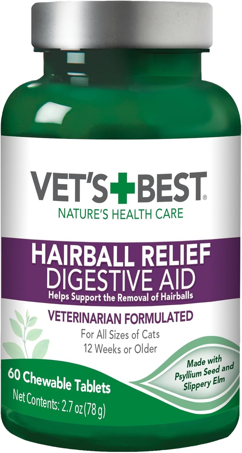 Vet’s Best, Hairball relief -digestivo para alivio de bolas de pelo de gato