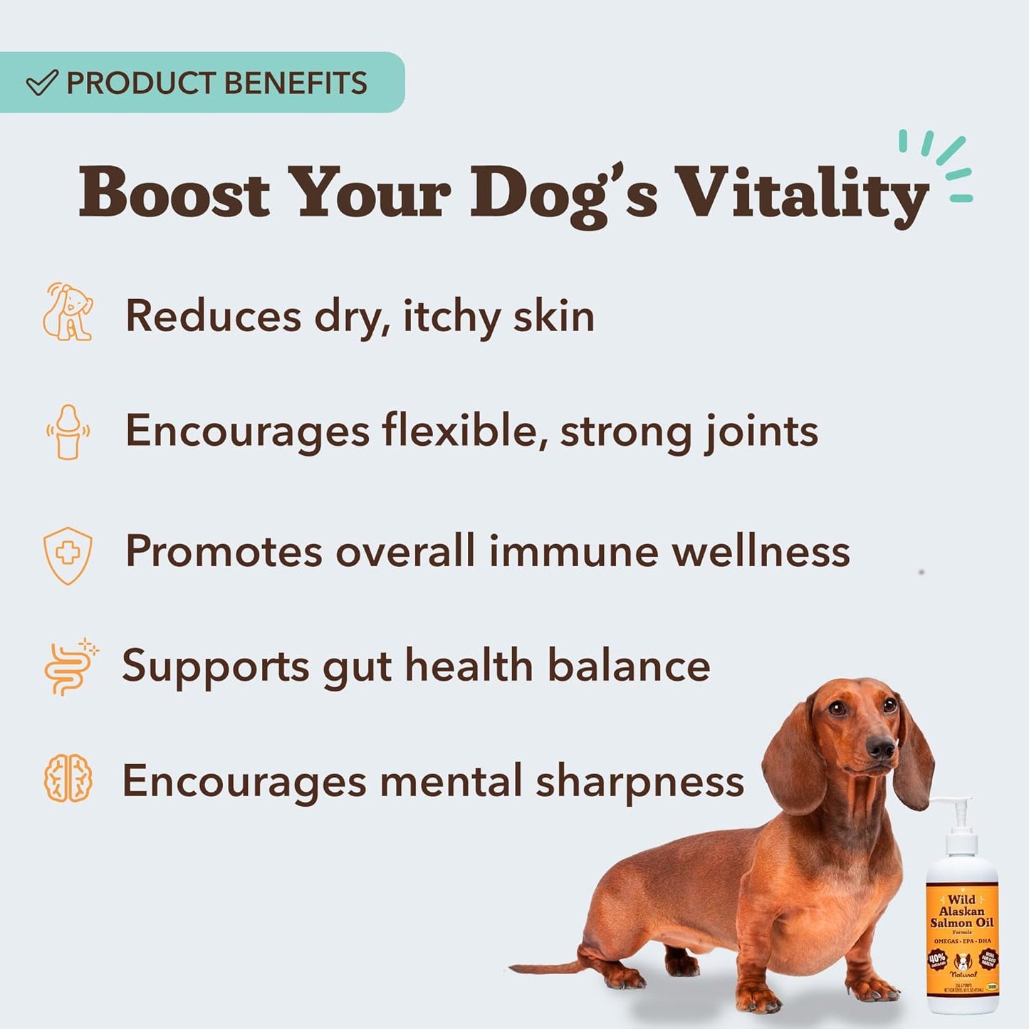 Natural Dog Company Fórmula de aceite de salmón salvaje de Alaska con Omega 3