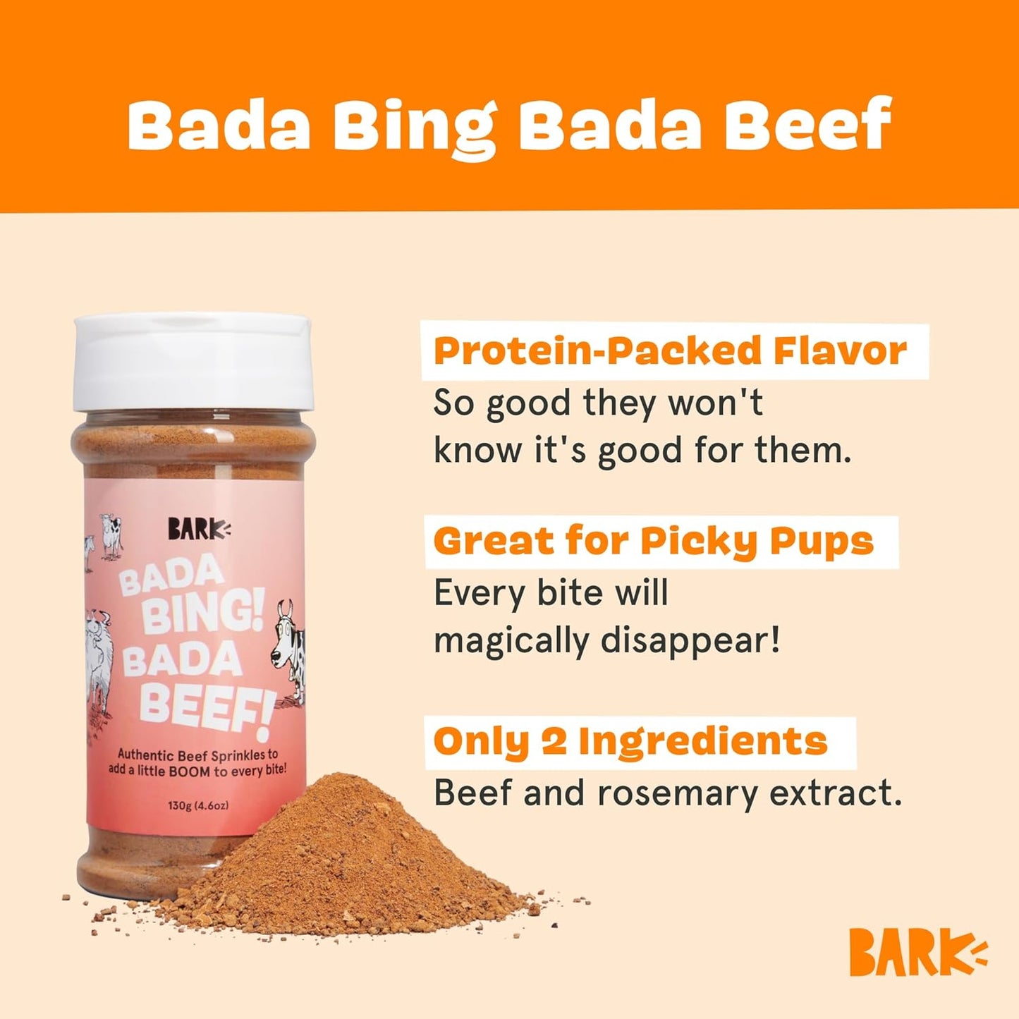 Bark- Sprinkles de res para perro
