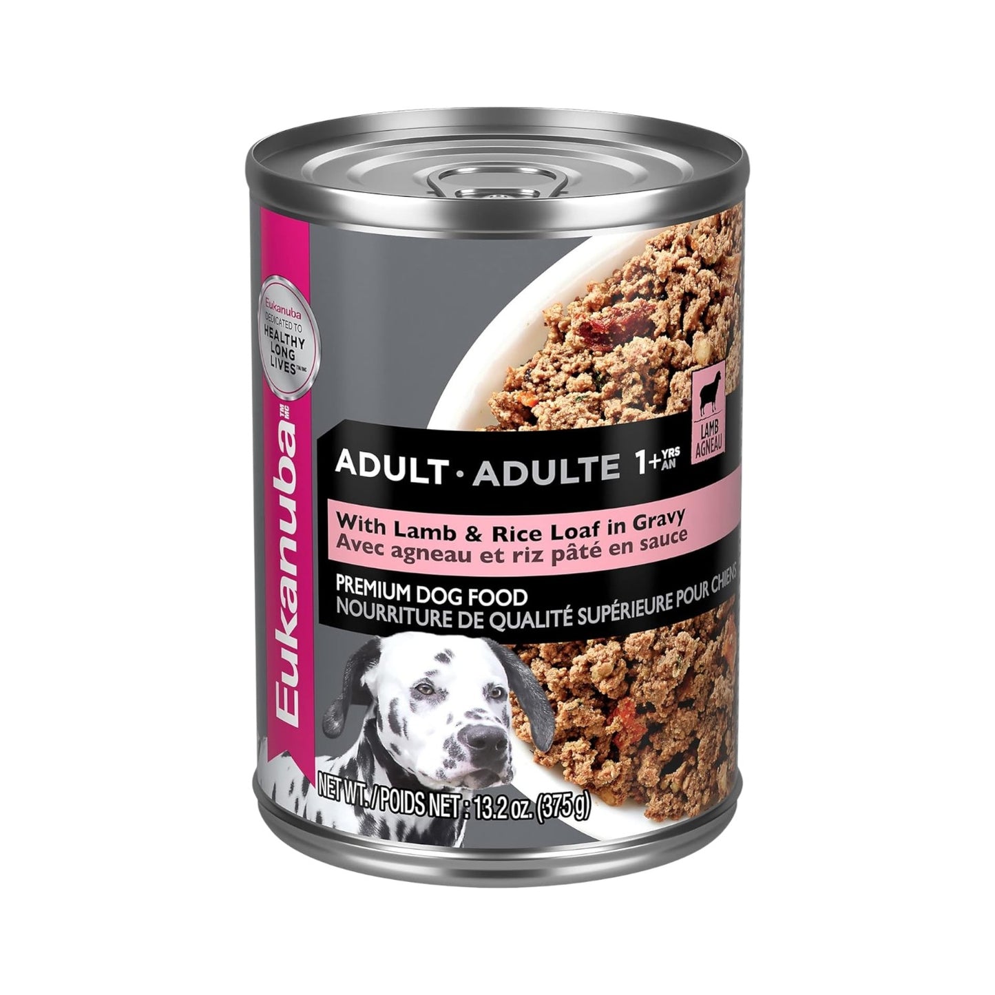 Eukanuba comida humeda para perros adultos con cordero y arroz, lata de 13.2 onzas unidad