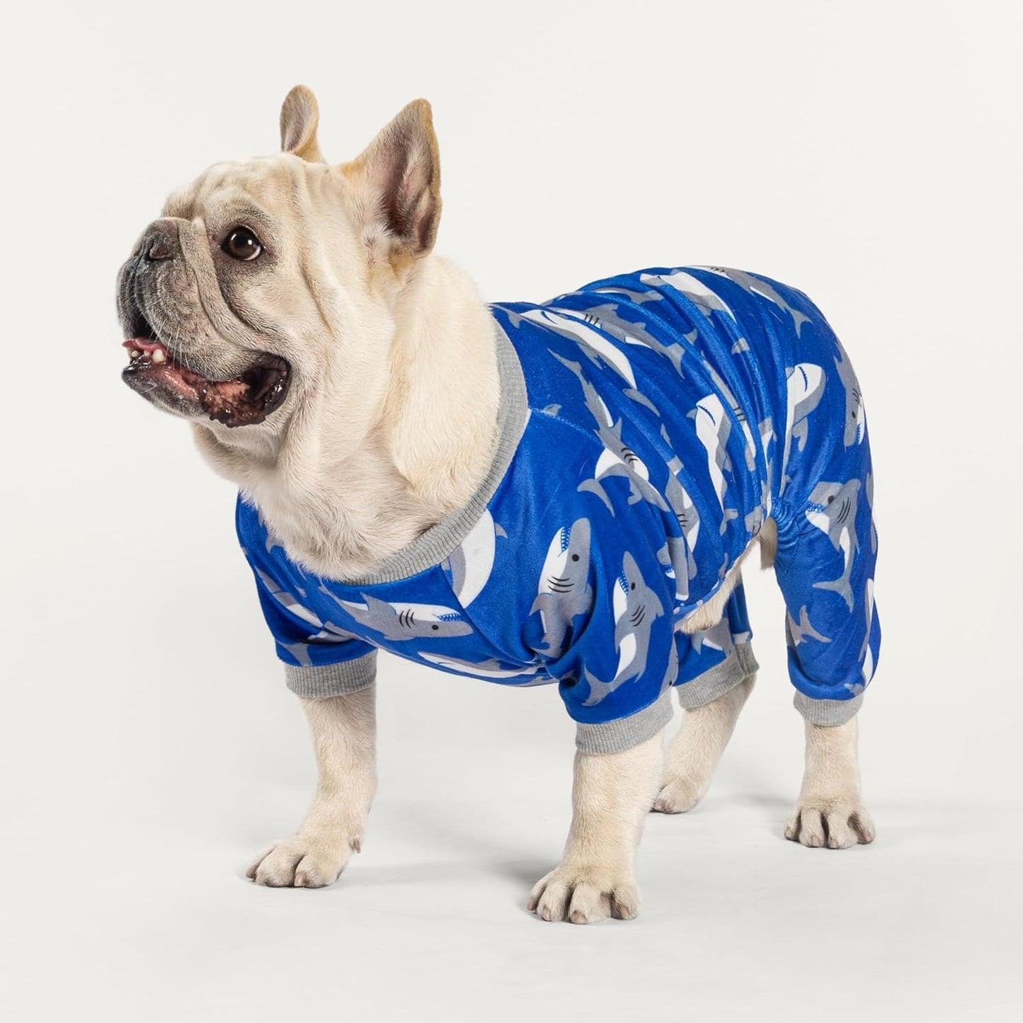 Pijama para perro con diseño de tiburón