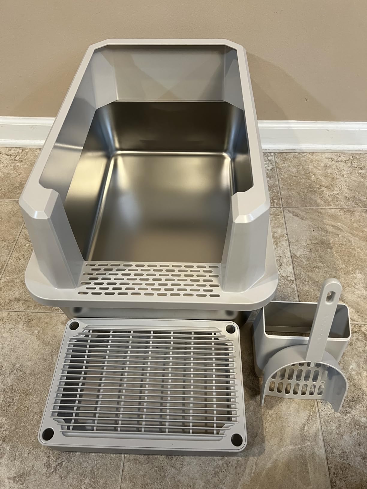 Caja de arena de acero inoxidable XL, paquete 2 unidades
