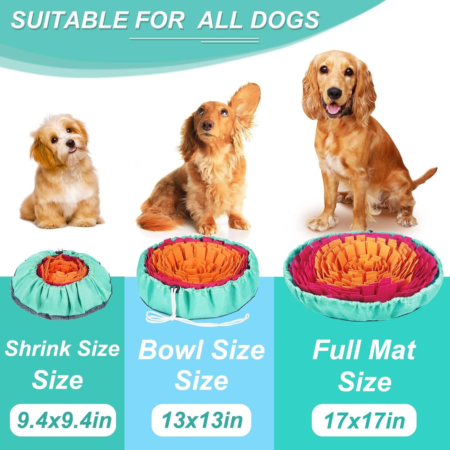 Alfombrilla de olfateo para perros, alfombrilla interactiva para olfatear y comer lentamente