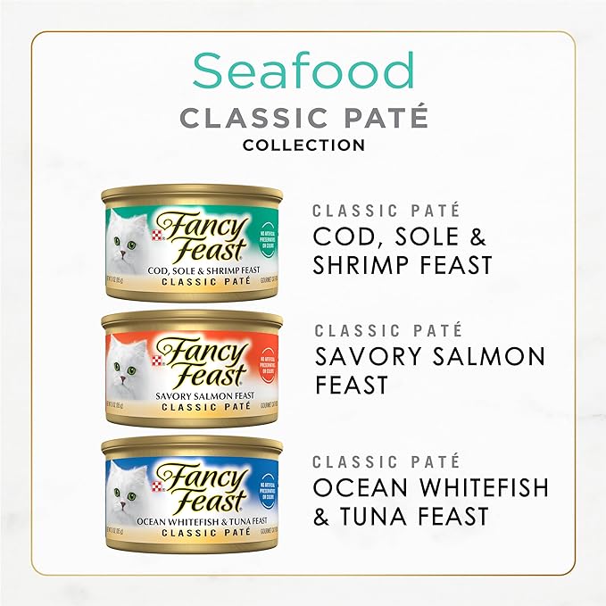 Purina Fancy Feast Seafood Classic Paté - 3 onzas