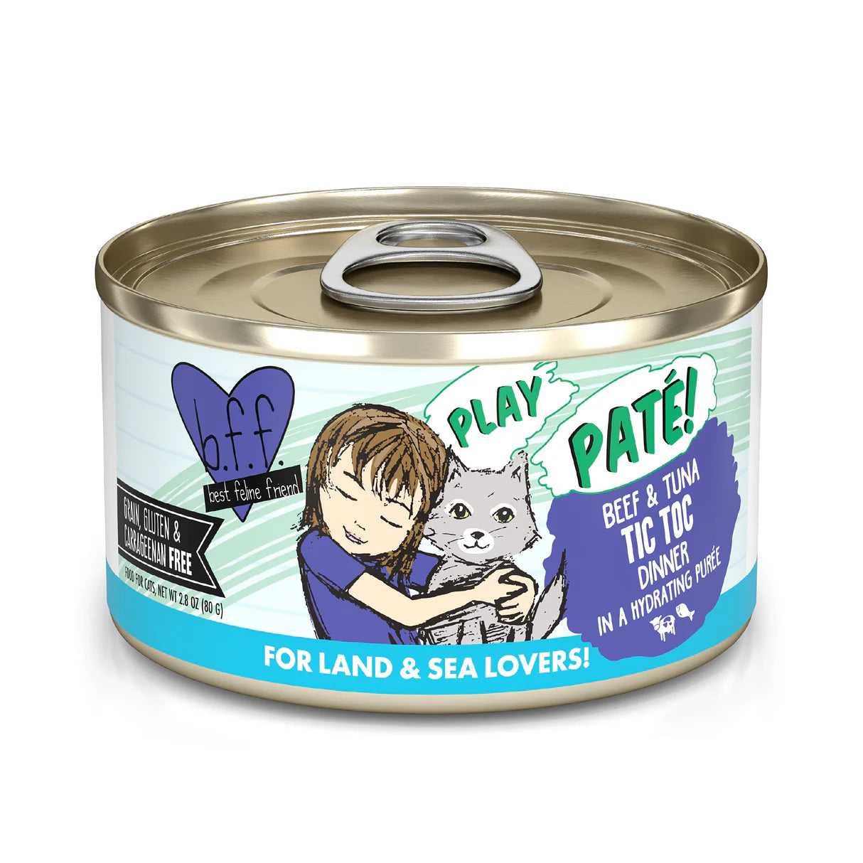 Weruva Beef & Tuna Tic Toc Paté - Paquete 12 - 2.8 oz