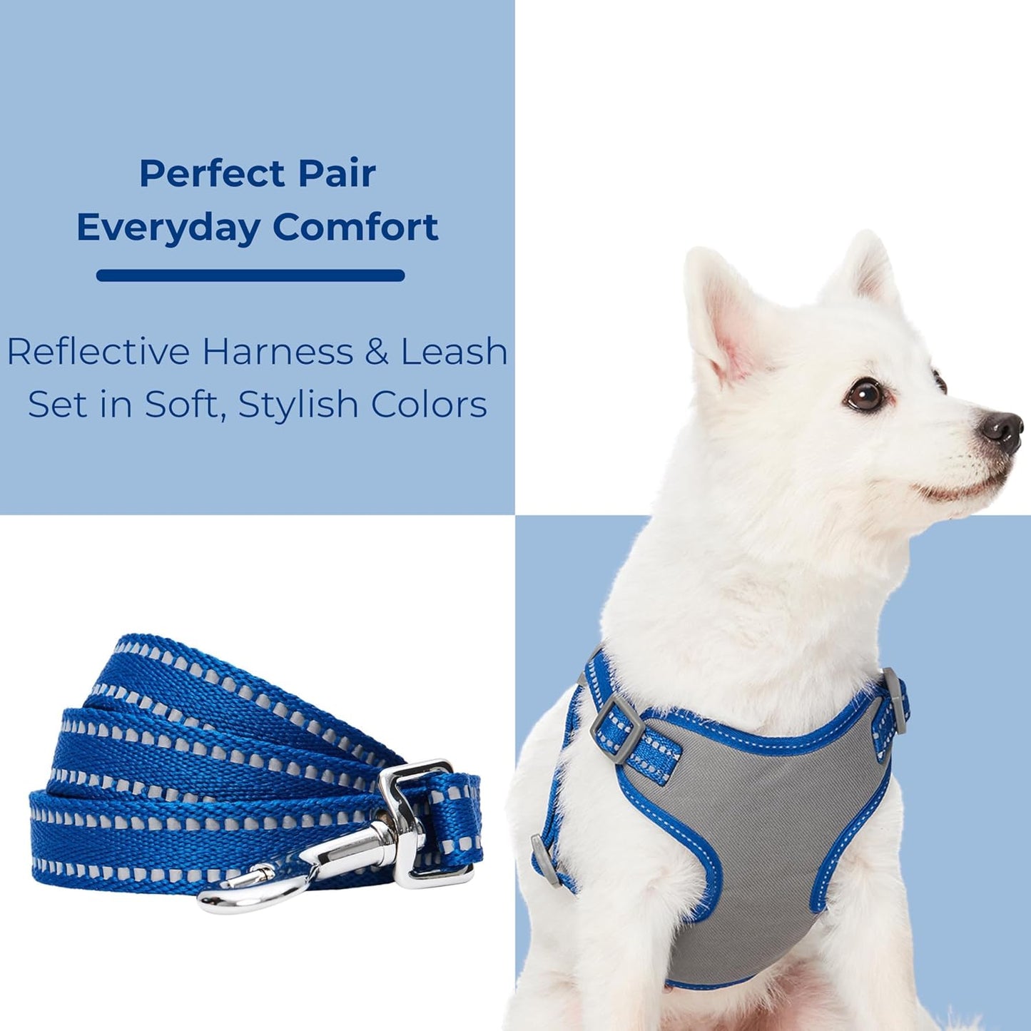 Blueberry Pet  - Juego de arnés reflectante para perro grande