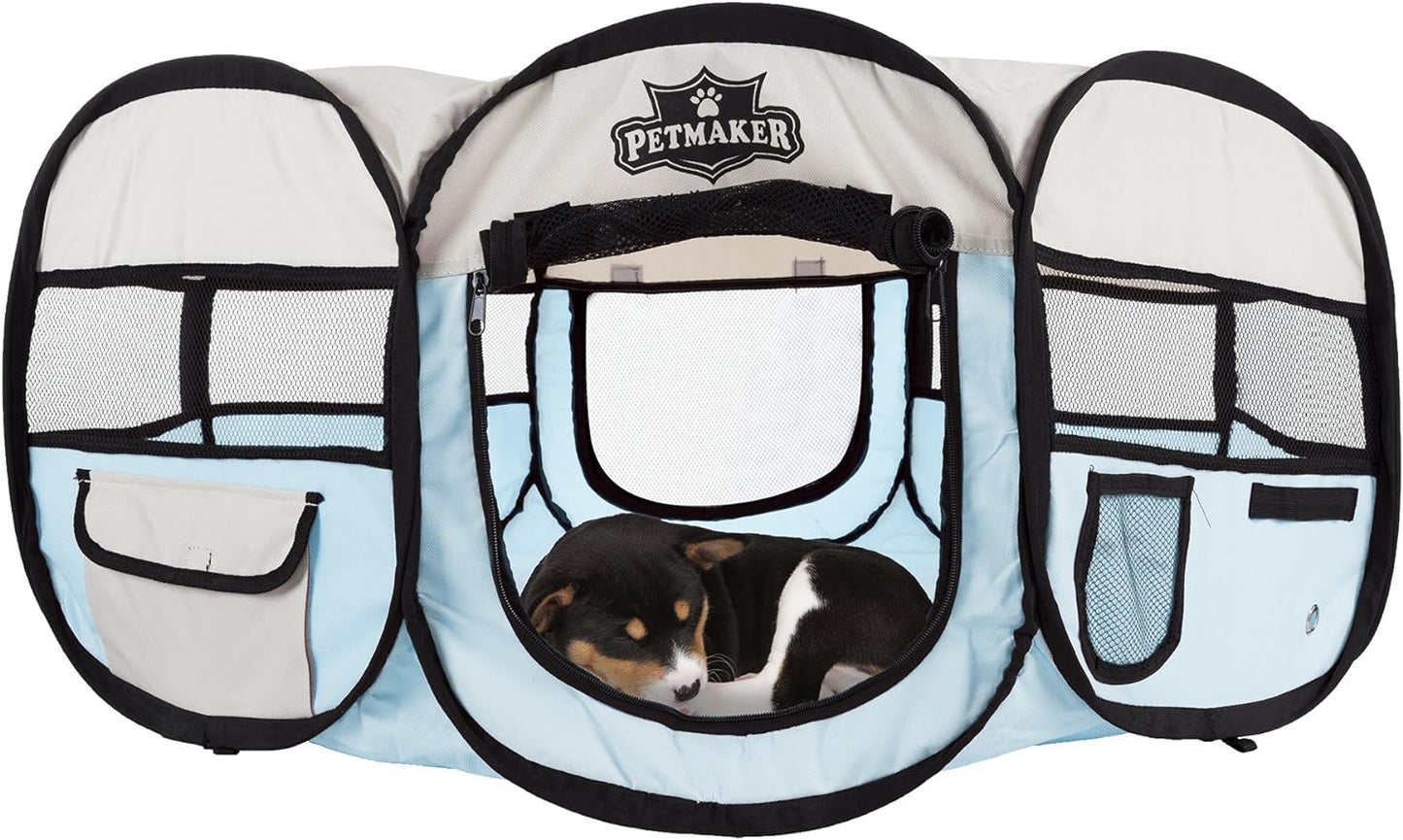 PETMAKER corral para mascota con bolsa color rosa