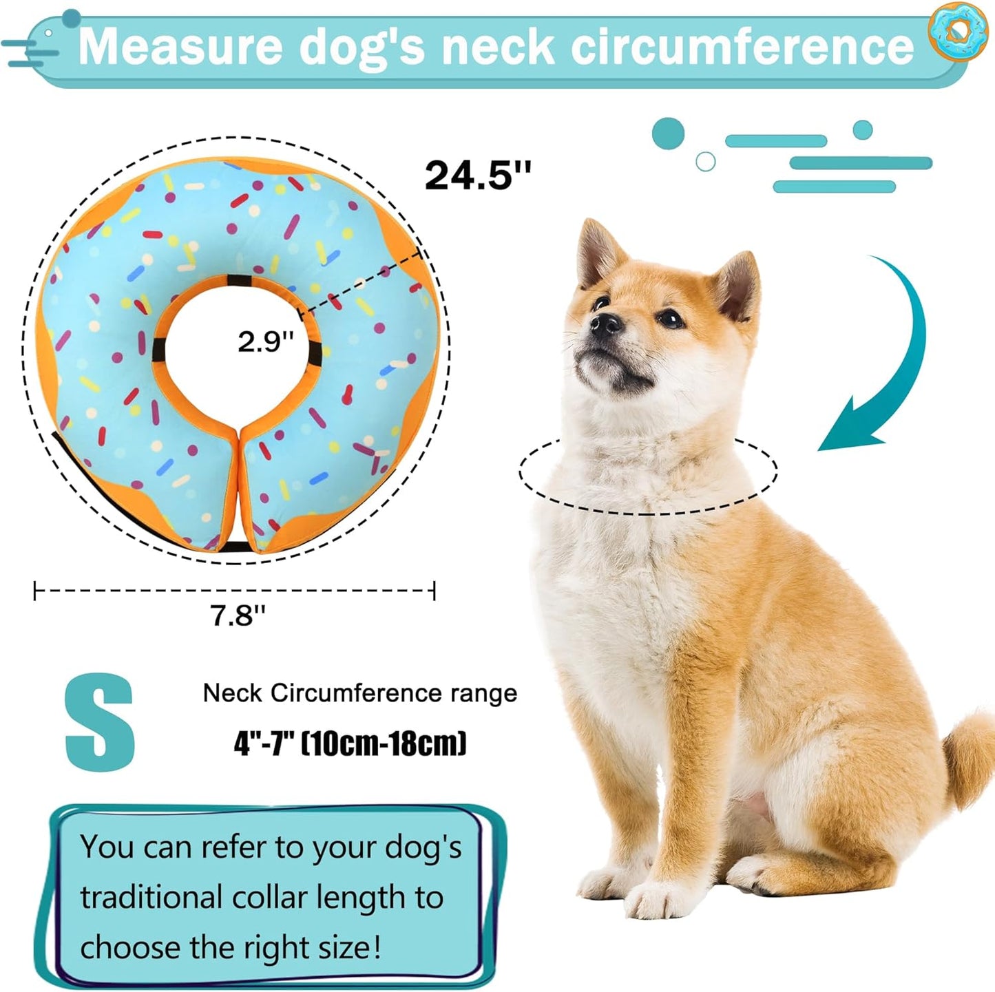 Collar de dona de recuperación para perros y gatos