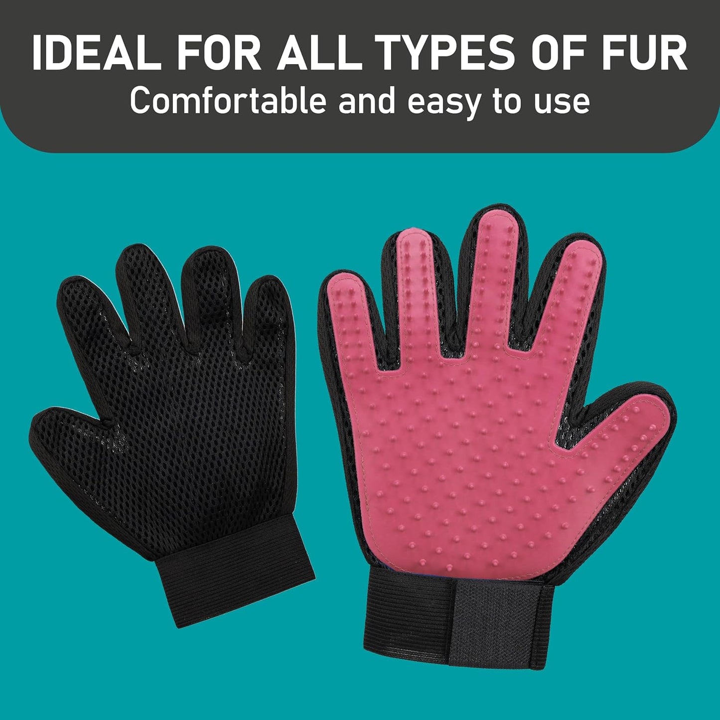 Guantes de aseo para mascotas, removedor de pelo de mascotas