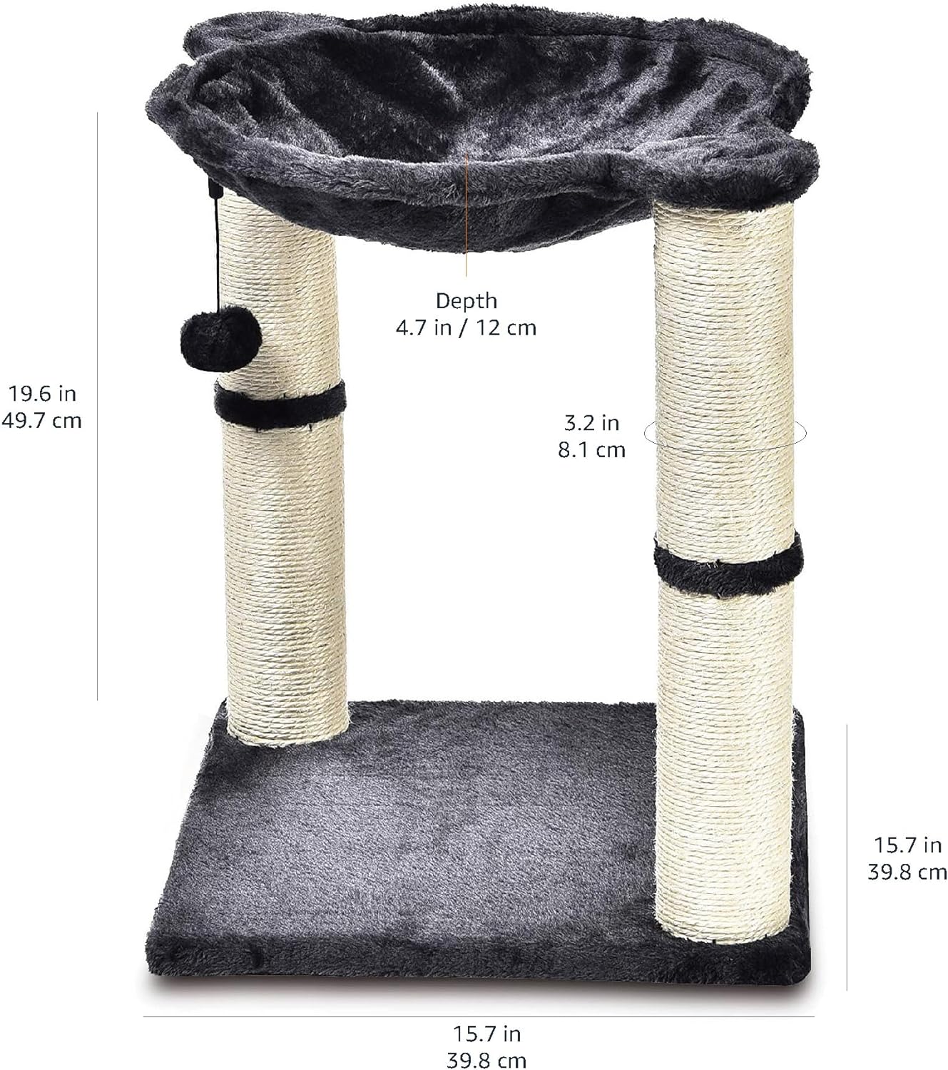 Torre para gatos con hamaca y postes rascadores para gatos