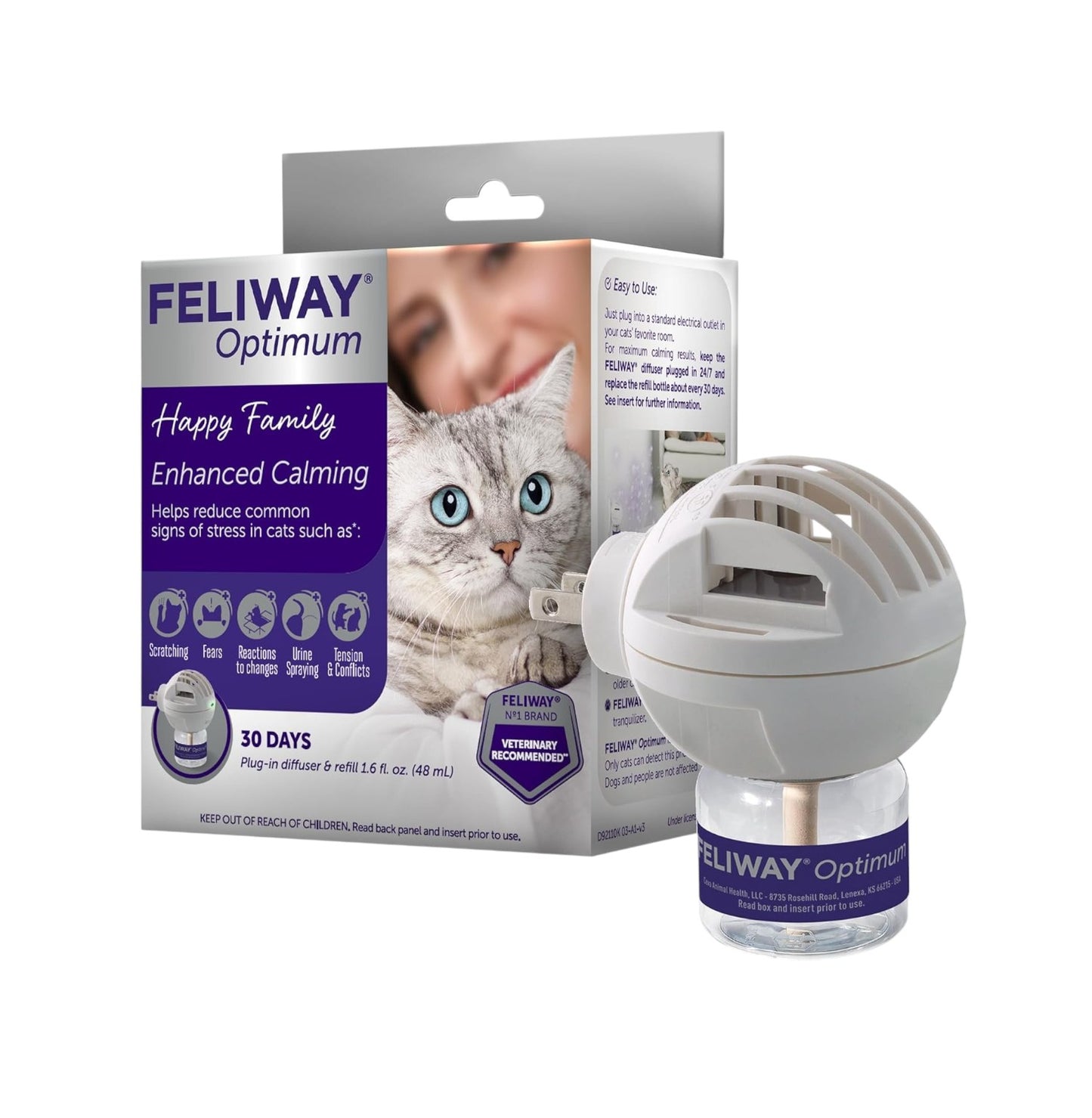 FELIWAY Optimum Cat - Difusor de feromonas calmante mejorado