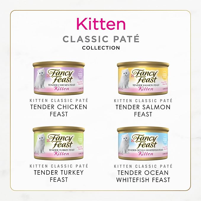 Fancy Feast Kitten Classic Pate Pack Variado de 3-oz