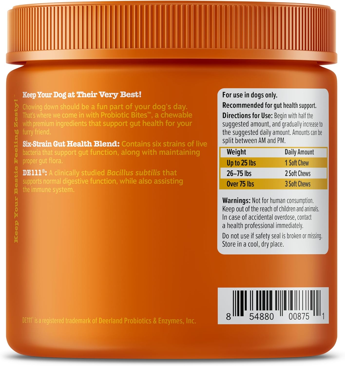 Zesty Paws Probiótic bites para perros - Probióticos para la flora intestinal