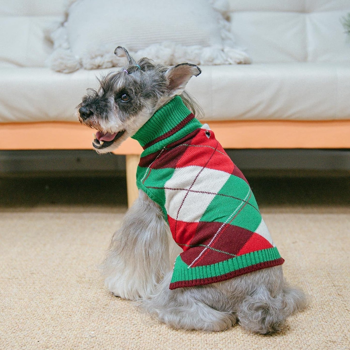 Sueter de cuadros para raza pequeña a mediana