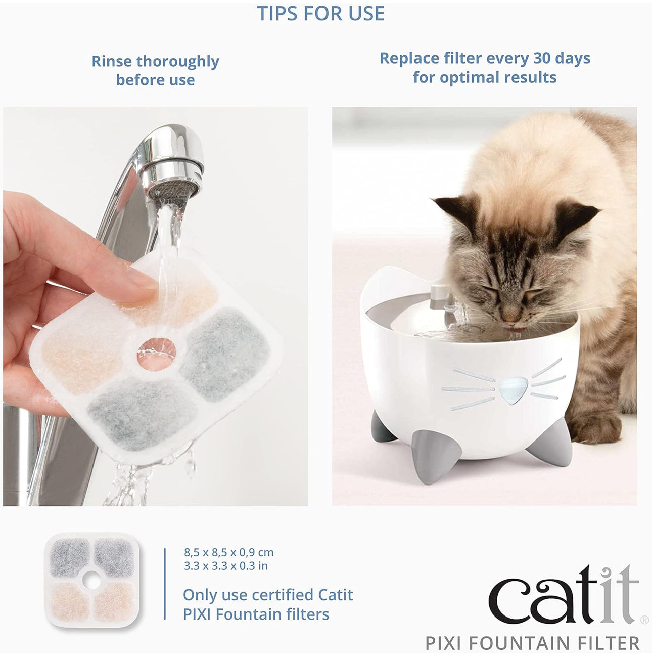 Catit PIXI - Filtro original de fuente de bebida para gatos
