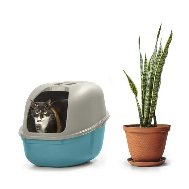 Arenero grande cubierto para gato RIMAX