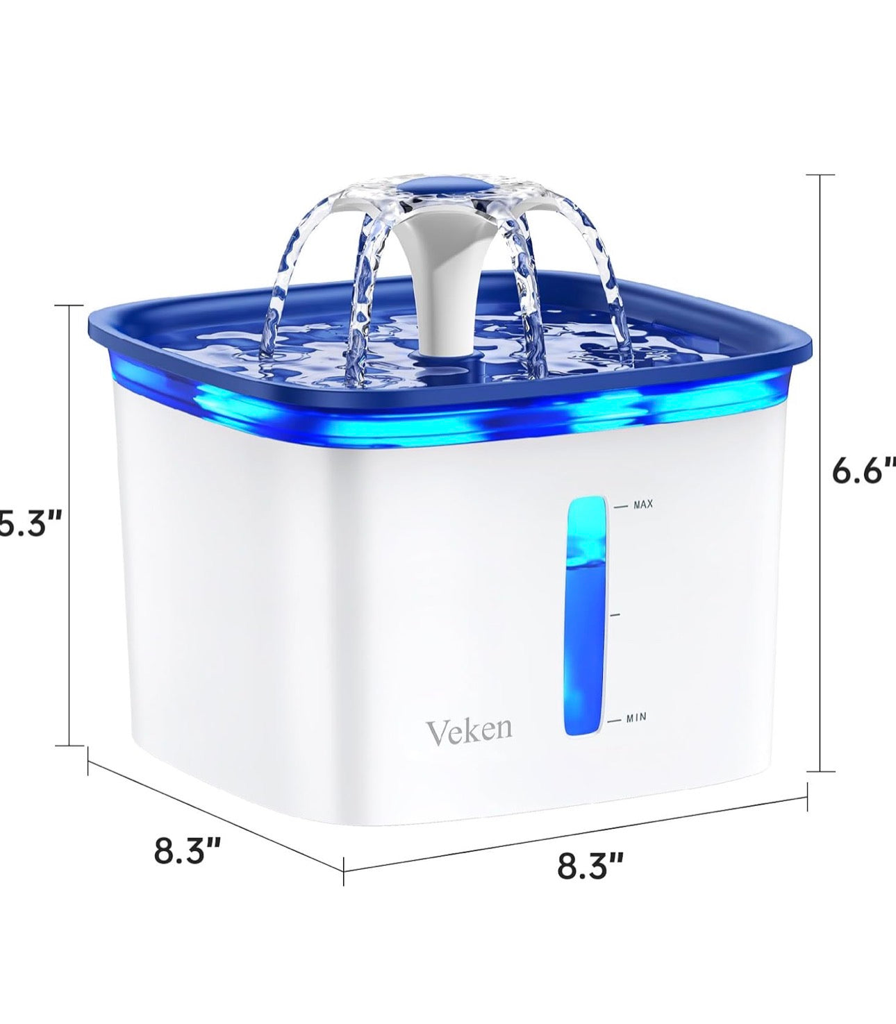 Veken 95oz/2.8L Pet Fountain