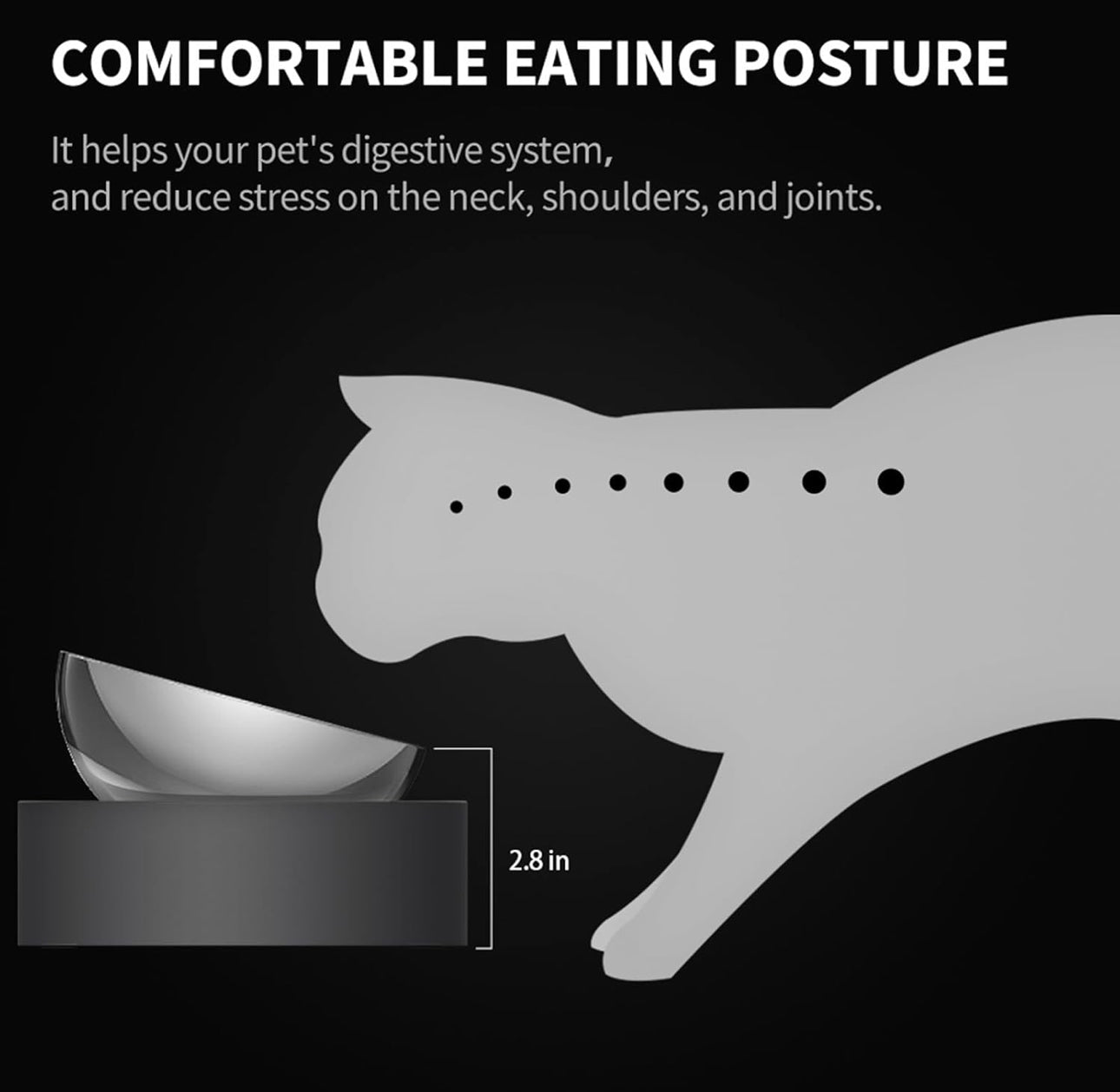 Platos elevados para mascotas con 2 cuencos de acero inoxidable (para raza pequeña)