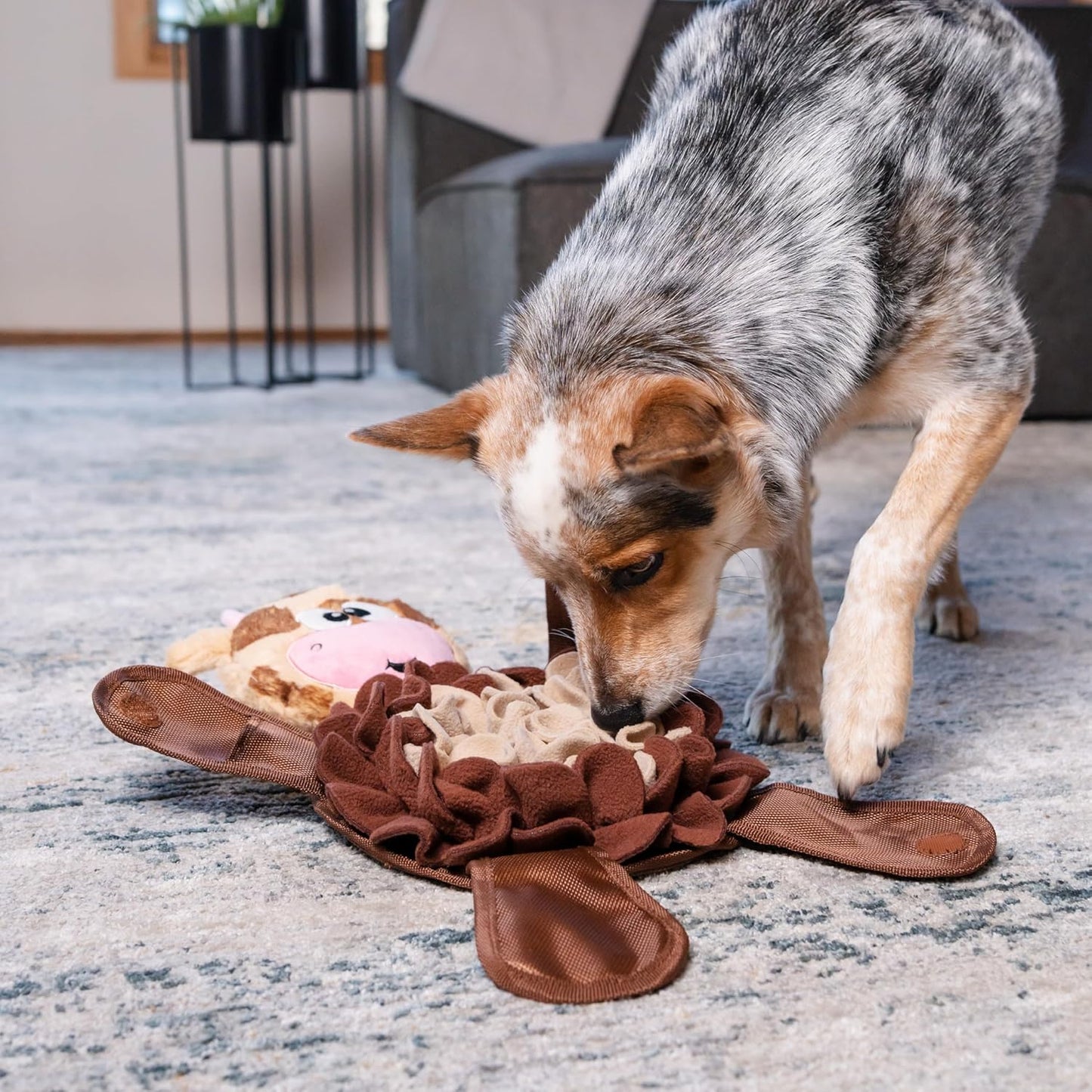 Outward Hound by Nina Ottosson Snuffle Palz - Rompecabezas de felpa para perros con alfombrilla para olfatos, antideslizante