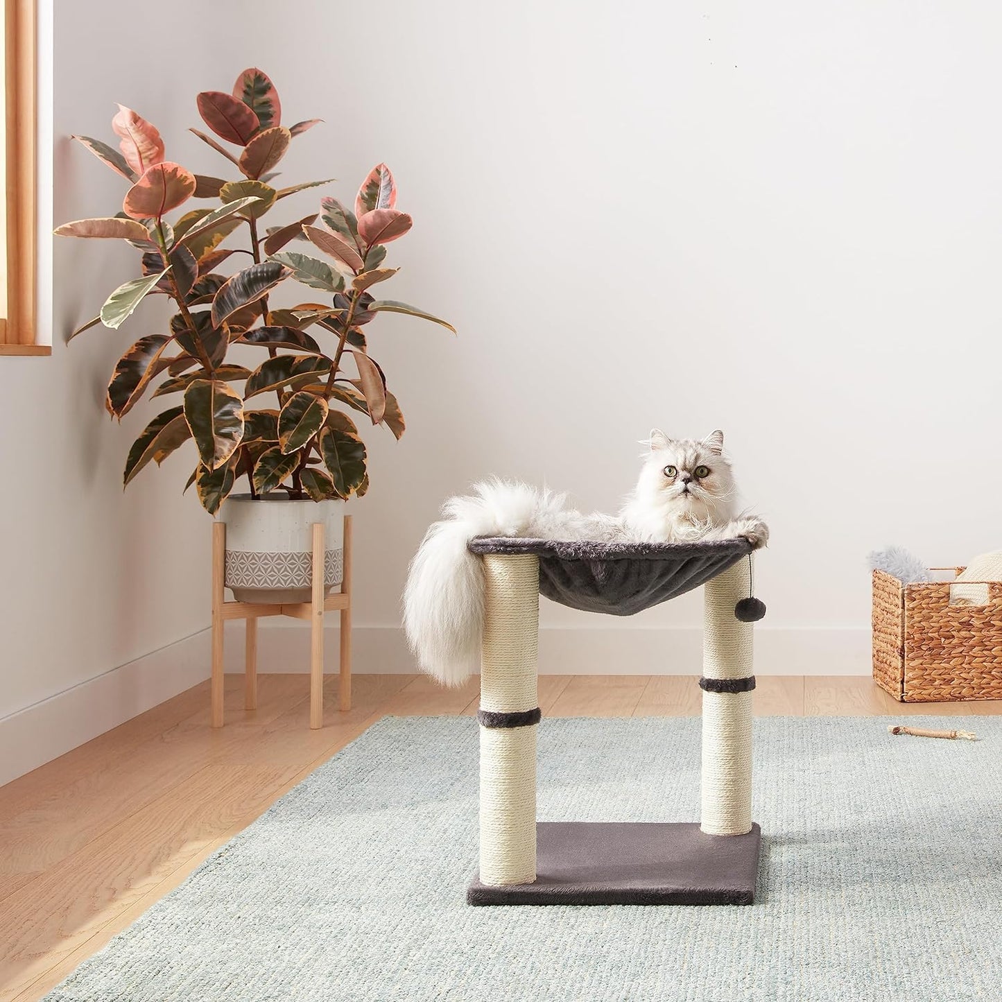 Torre para gatos con hamaca y postes rascadores para gatos