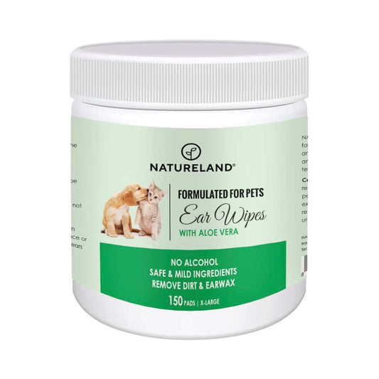 Natureland Dog Ear Wipes - Almohadillas extra grandes