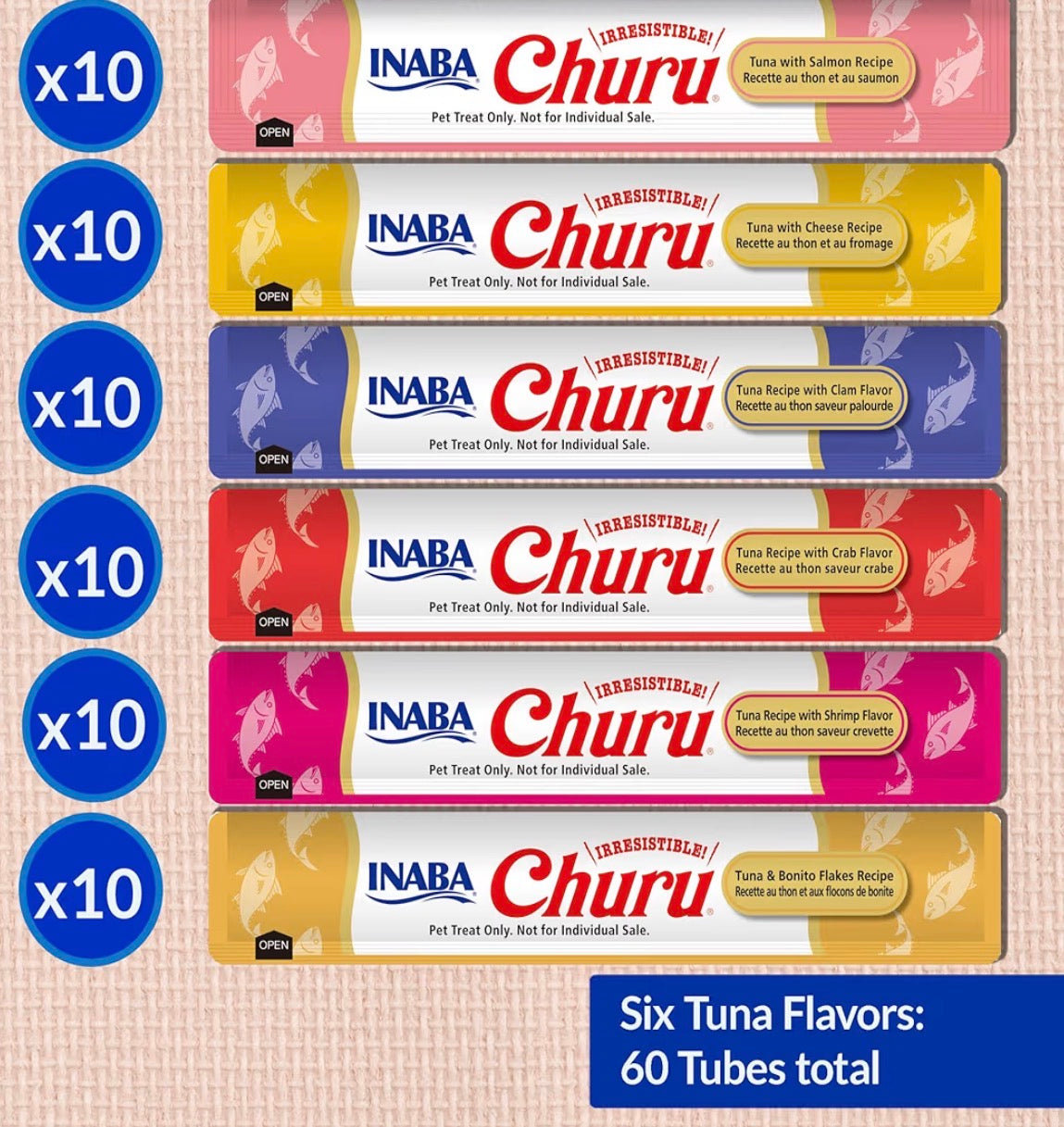 Golosinas Churu para gatos 60 tuna variety