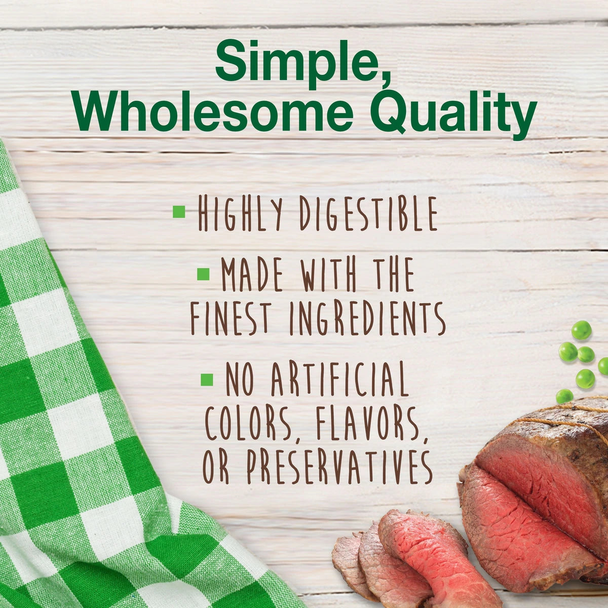 Nylabone Healthy Edibles All-Natural Long Lasting Roast Beef Dog Chew Treats, Mediano, 2 unidades