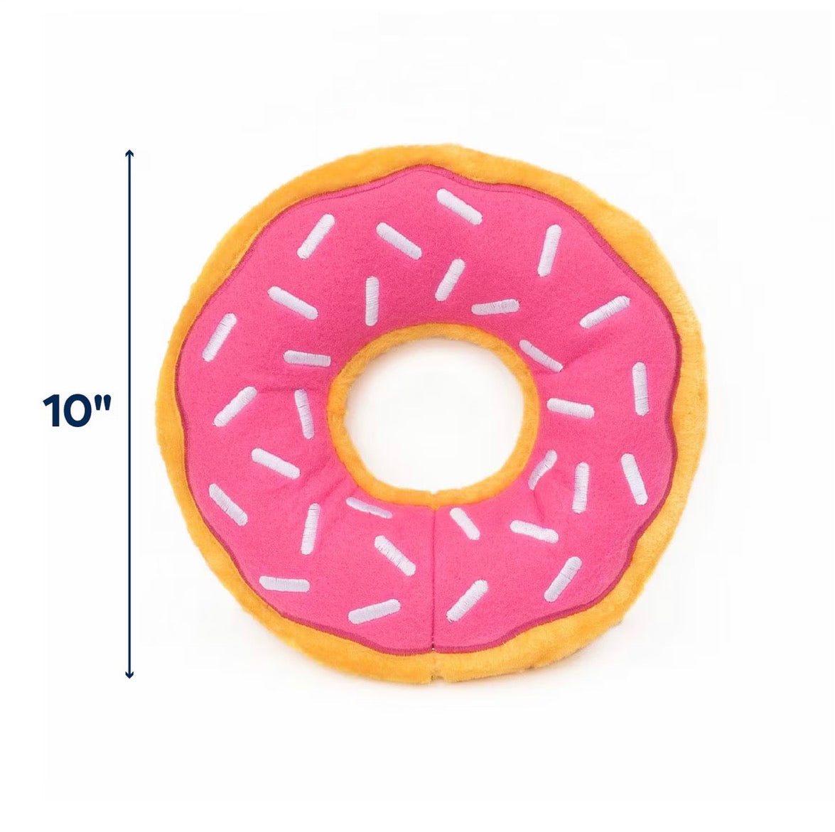 ZippyPaws Jumbo Donutz Dog Toy, Strawberry