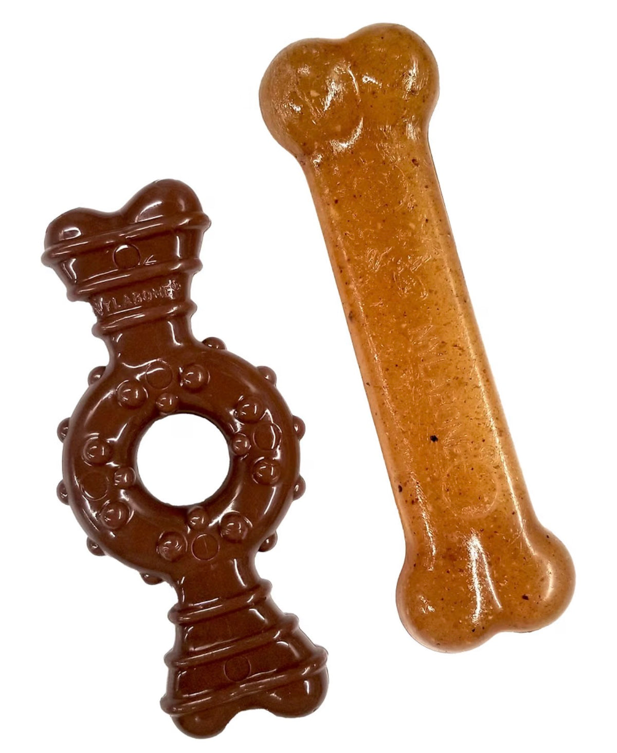 Nylabone Ring Bone - Juguete masticable para cachorros sabor a pollo XS