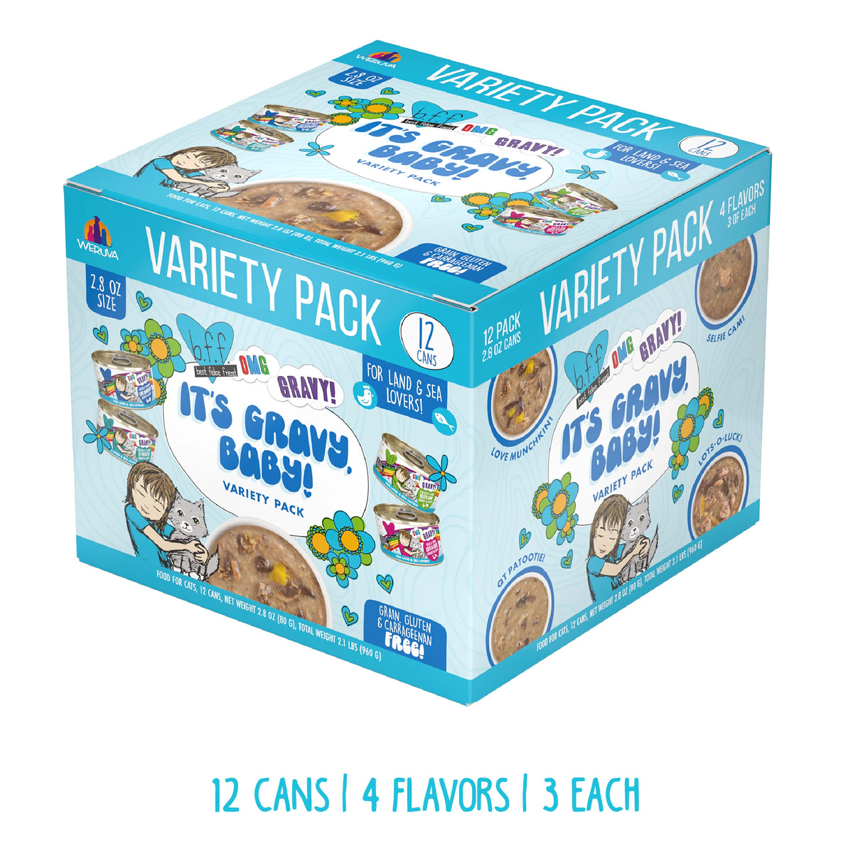 Weruva It's Gravy, Baby! Variety Pack 2.8 oz (paquete 12)