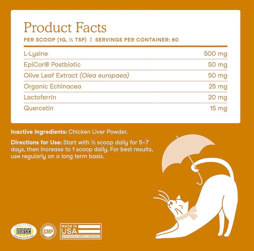 Fera Pet Organics Suplemento inmunológico de lisina para gatos