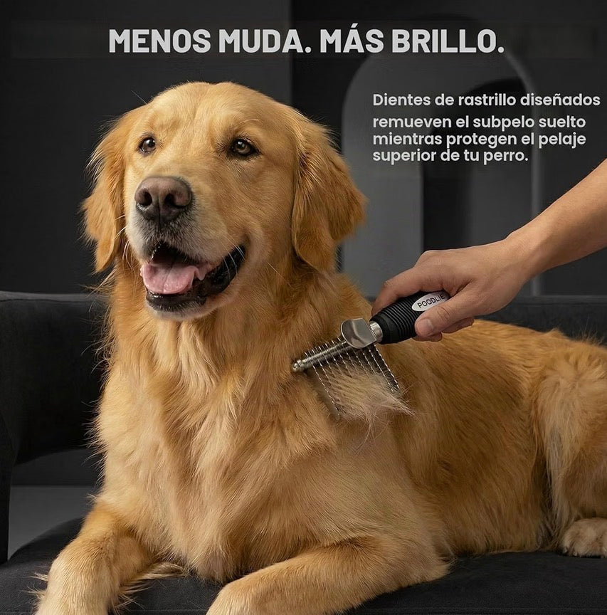 Peine Rastrillo Desenredante para Perros y Gatos - Cuchillas de Seguridad de Acero Largas de 2.5"